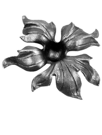 Кованый элемент "Цветок" Диаметр: 140 (4мм), вес 0,32 кг.