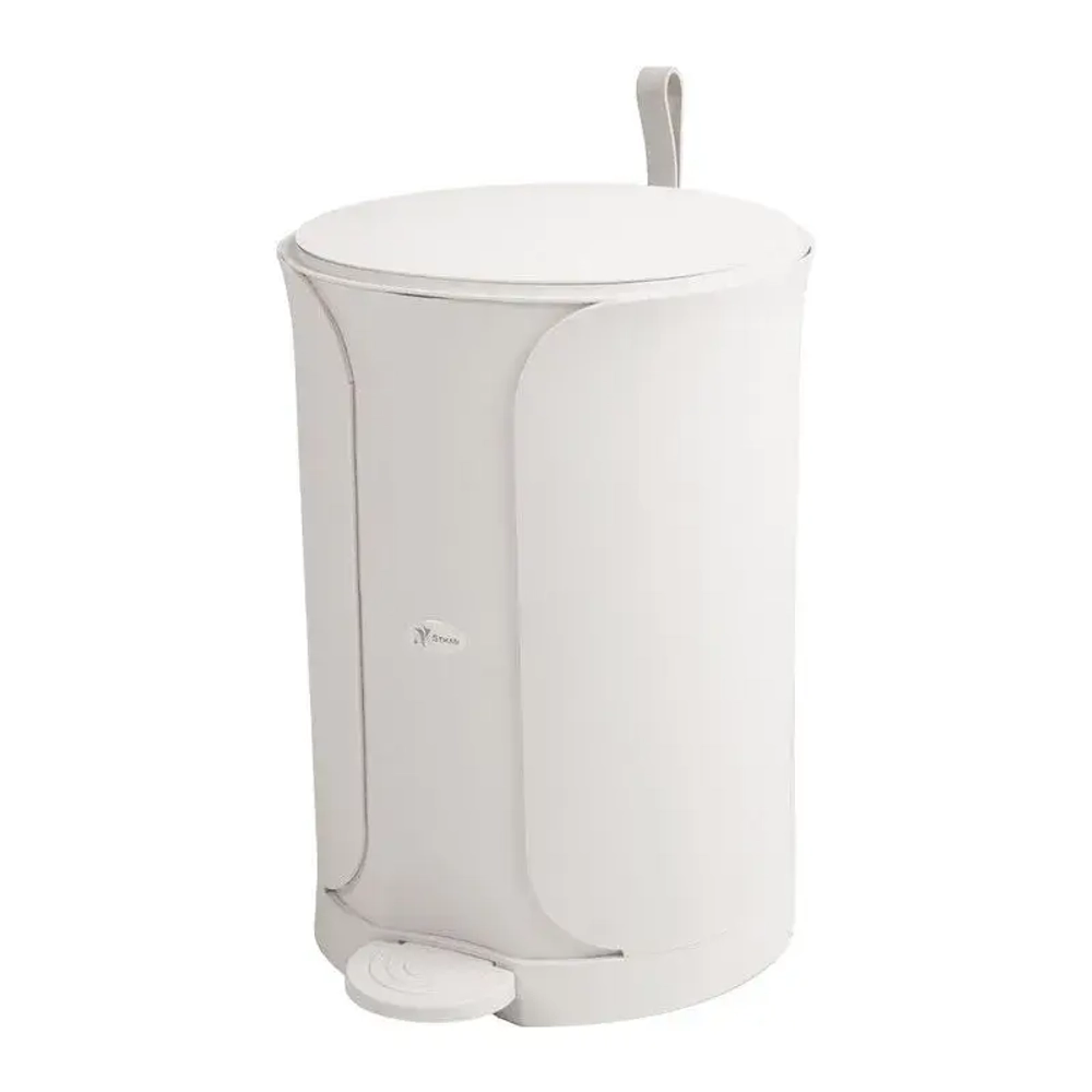 Ведро Sтилъ 7л с педалью белый моно 215х298 мм