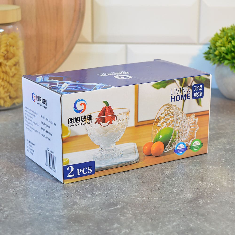 Набор креманок 2шт 240мл "Золотой край", 8003/00