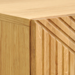 Тумба под телевизор, 94х42х51, Грувс, напольная, для прихожей и спальни, деревянная, с резными дубовыми фасадами, дуб, Dipriz