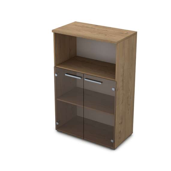 9ШД.017.4 Шкаф средний со стеклом и нишей (800*450*1245)