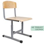 Стул ученический регулируемый "Бюджет", 720-800х380х480 мм, рост 4-6, серый каркас