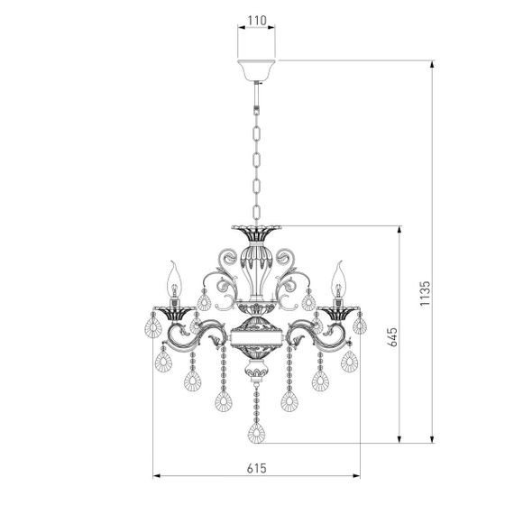 Подвесная люстра Bogates 294/6 Strotskis