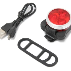 Фонарь LED задний круглый велосипедный (красный, 4 режима) Forsage-вело HYD-018