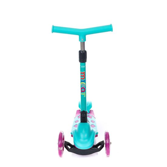 Самокат трехколесный со светящимися колесами Micar Zumba 2022 голубой, розовый
