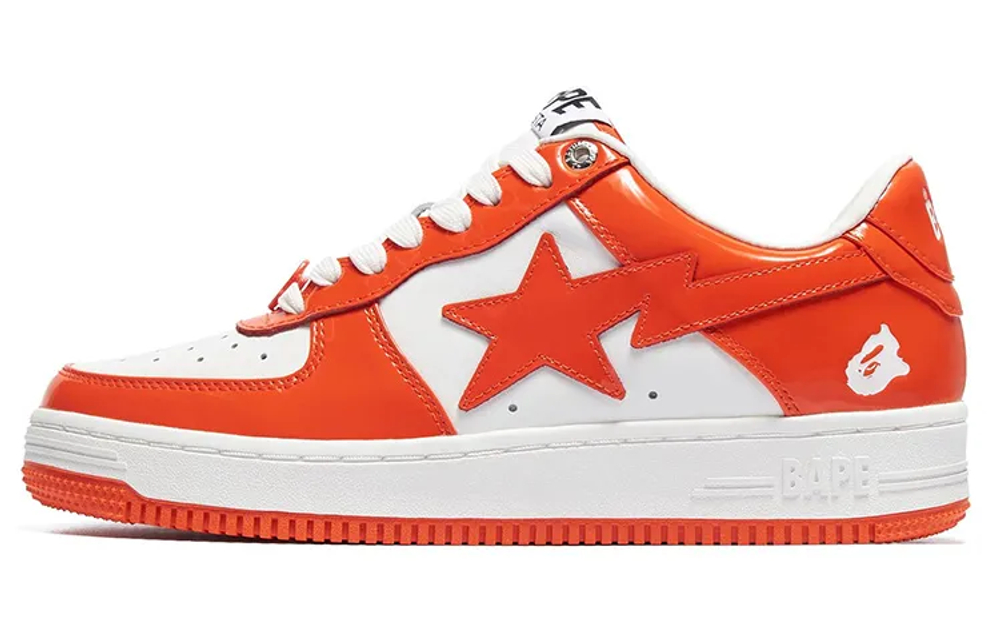 A Bathing Ape Bape Sta Patent Leather Orange
