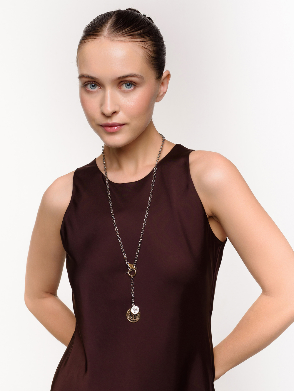 Колье "Anchor coin" Bicolor