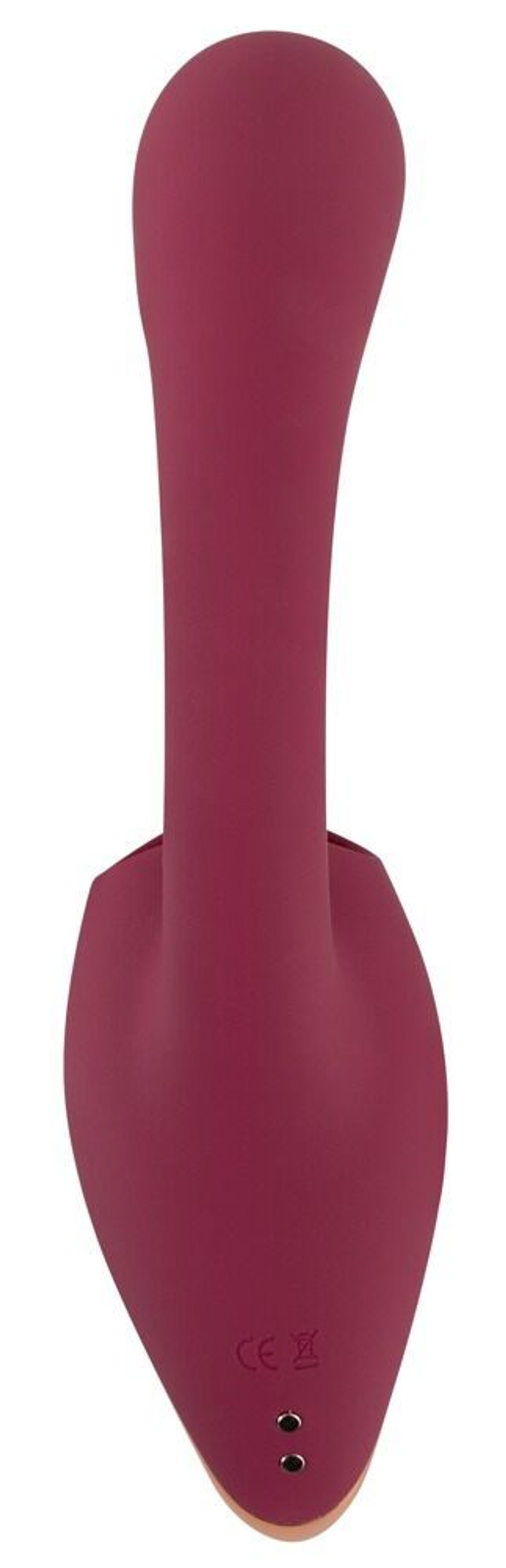 Малиновый вибратор с подвижными язычками 2 Function Vibrator - 20,6 см.