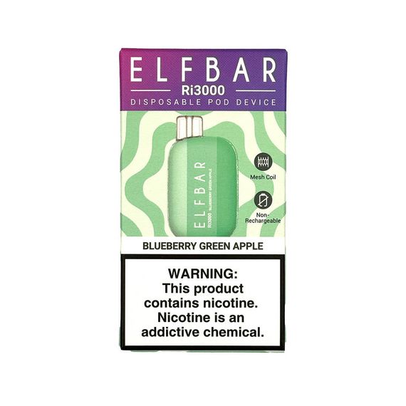 ELF BAR Ri3000 - Blueberry Green Apple (5% nic)