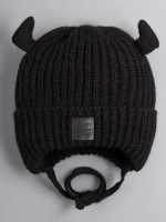 Шапка вязаная с ушками для детей