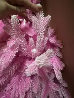 Заснеженная розовая елка «Фэнтези» (Литая хвоя) высота от 1,2 м до 2,7 м