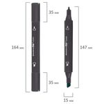 Маркер для скетчинга двусторонний 1 мм - 6 мм BRAUBERG ART CLASSIC, БАЛТИЙСКИЙ ЗЕЛЕНЫЙ (B825), 151838