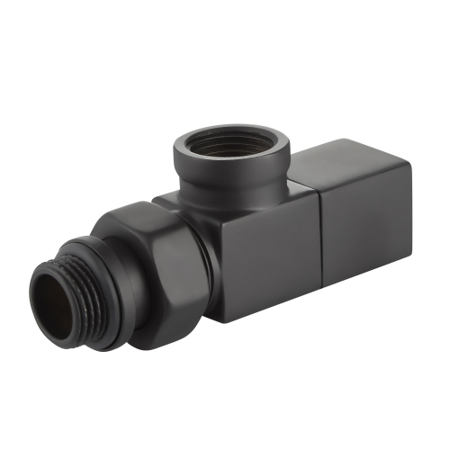 Набор дизайн-вентилей Royal Thermo CUBE, осевой (черный) 1/2quot;