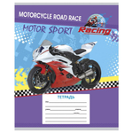 Тетрадь 12л., косая линия, Проф-Пресс, скрепка, блок офсет, мелован. картон, "Микс-3"