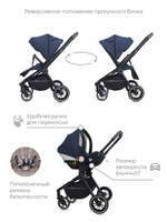 Коляска детская "FLEX Trends" (2в1) RA062 Blue jeans
