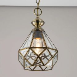 Citilux Витра-1 CL442110 Подвесной светильник витражный Бронза