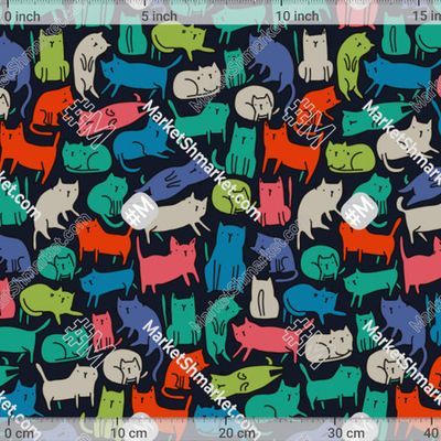 Смешные коты. Яркие на темном фоне by kostolom3000 265 DPI