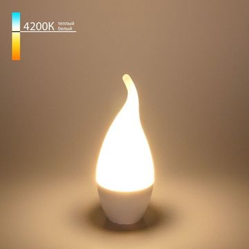 Лампа светодиодная BLE1419 Свеча на ветру 6W 4200K E14 матовый Elektrostandard
