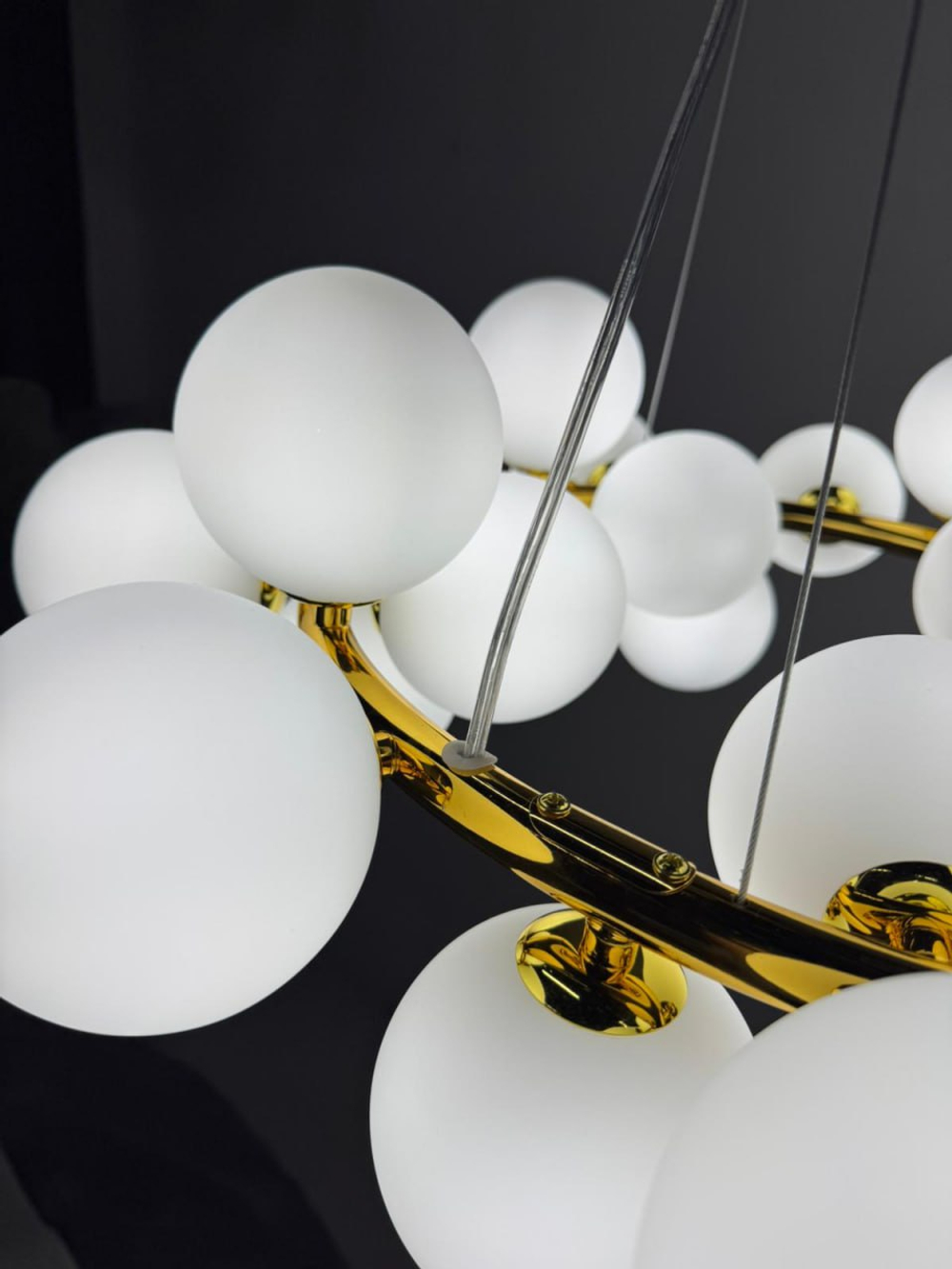 Люстра подвесная Lanbos, 25 LED ламп G9, 175 Вт, до 30 кв м, золотая