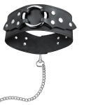 Брутальный кожаный ошейник с поводком Bior Toys Notabu Real Leather NTB-80706