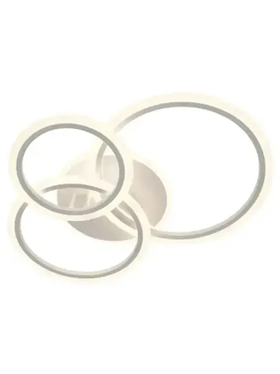 Люстра потолочная светодиодная с пультом ДУ Rivoli белая LED 100 Вт 3000 - 6000 К, светильник на кухню, в детскую, в спальню