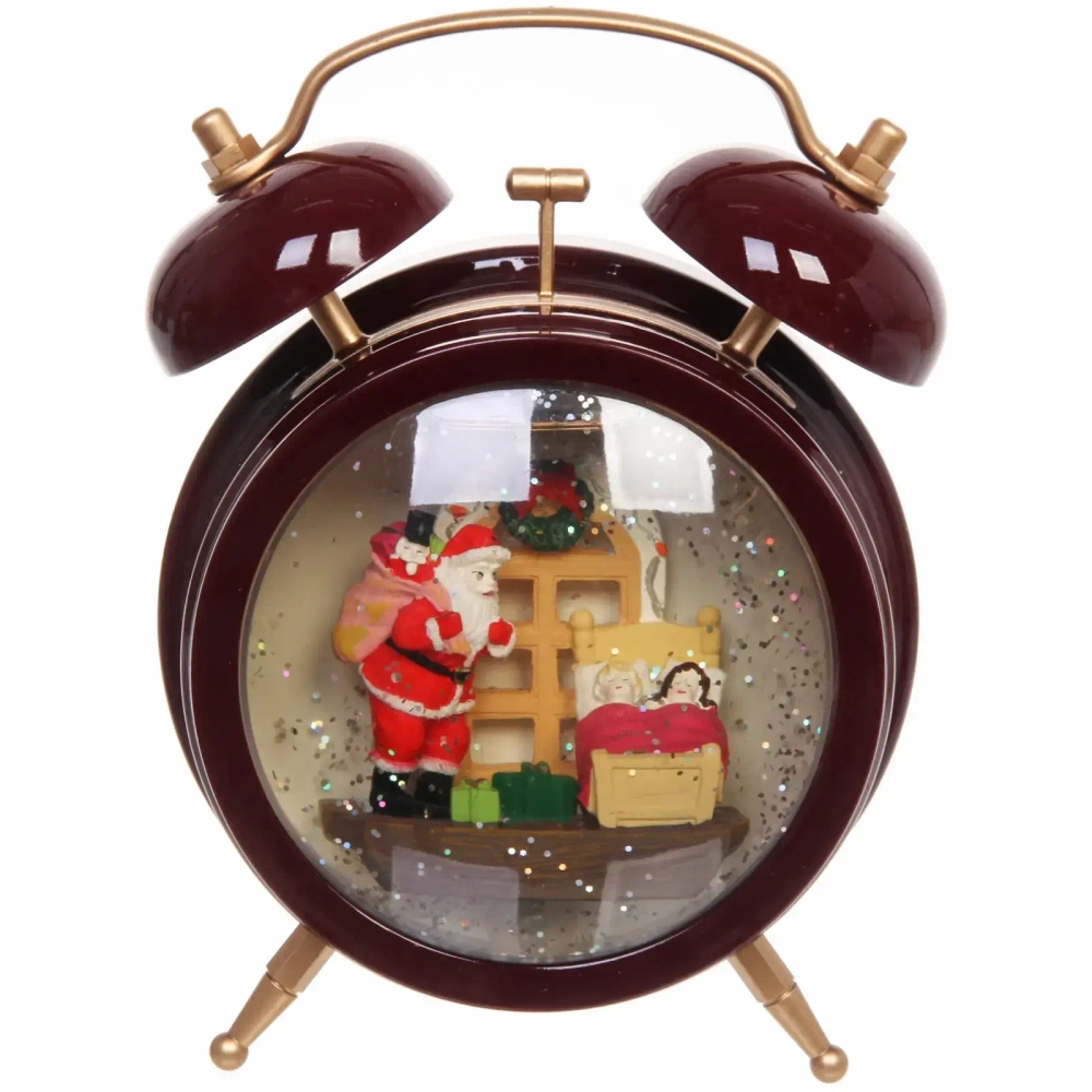Сувенир с подсветкой «Новогодний будильник» 14*18*20 см
