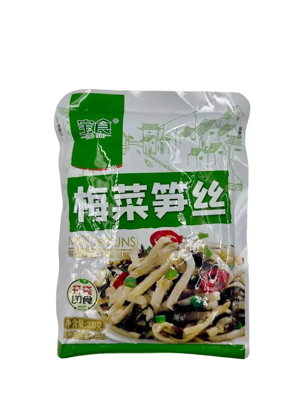 Ростки горчицы и побеги бамбука маринованный салат Baoshi