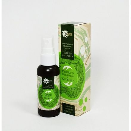 Масло массажное "Бизорюк" "Гинкго Билоба и Жожоба". Пластик 60 мл.