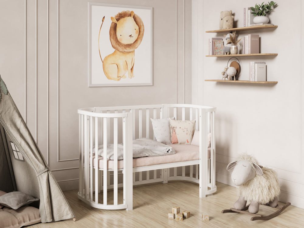 Кроватка детская Incanto Nova Lux c наклоном дна цвет белый