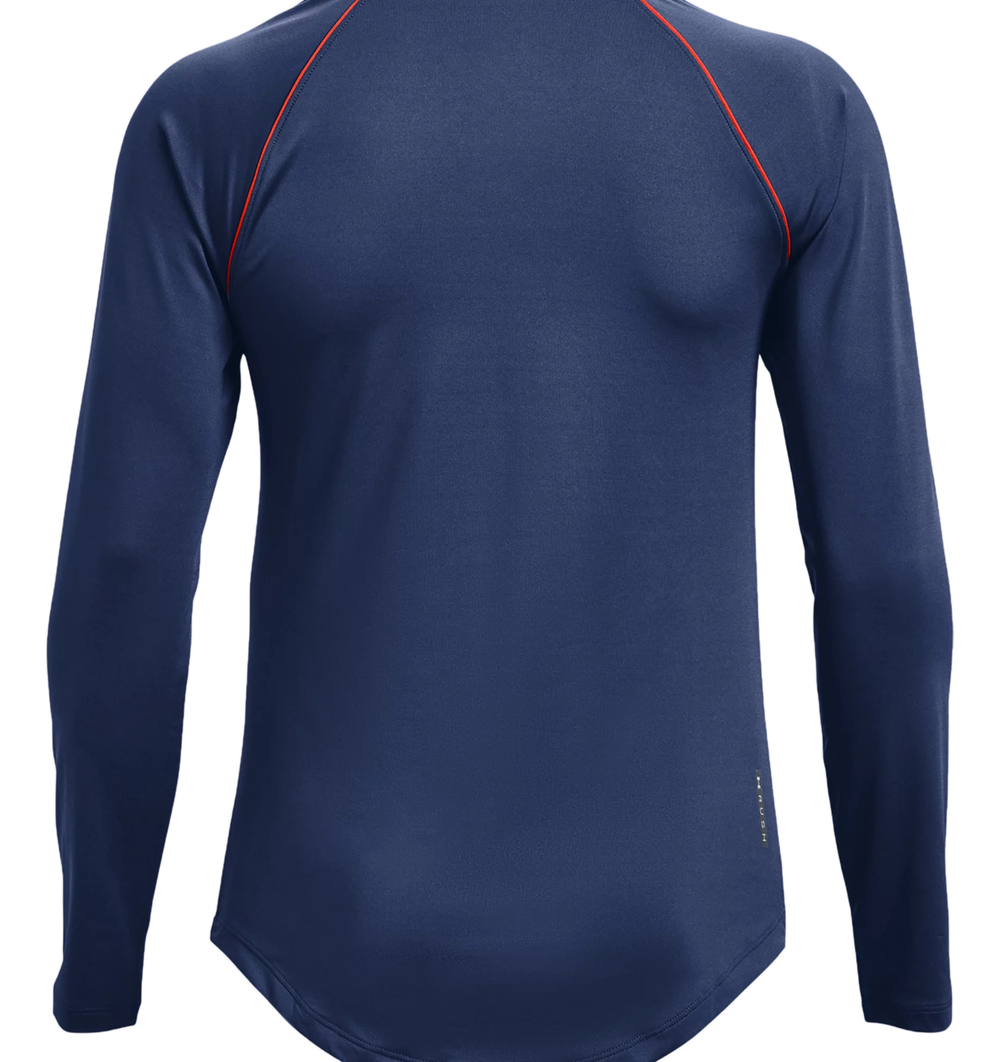 Женская теннисная футболка   Under Armour Rush HeatGear Mesh Long Sleeve W - indigo/metallic silver# XS