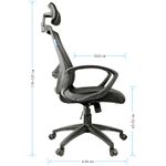 УЦЕНКА-Кресло руководителя Helmi HL-E30 "Ergo" LT, регулируемые подголовник и поясничный упор, ткань черная