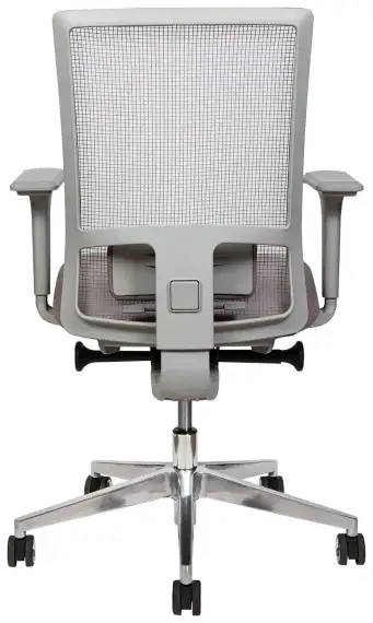 Кресло офисное Vector серный пластик серая ткань серая сетка