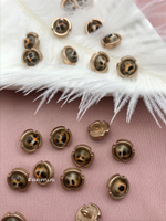 Пуговицы леопардовые матовое золото
