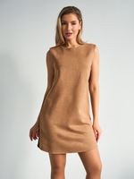 Платье сарафан офисный замшевый