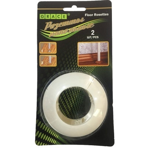 Розетта для труб 43мм "Grace" Белая (пара)