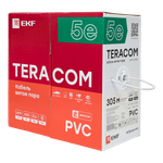 Кабель витая пара TERACOM Cat.5E U/UTP 4 пары solid оболочка PVC цвет серый (упак. 305м) (305.00 шт.)
