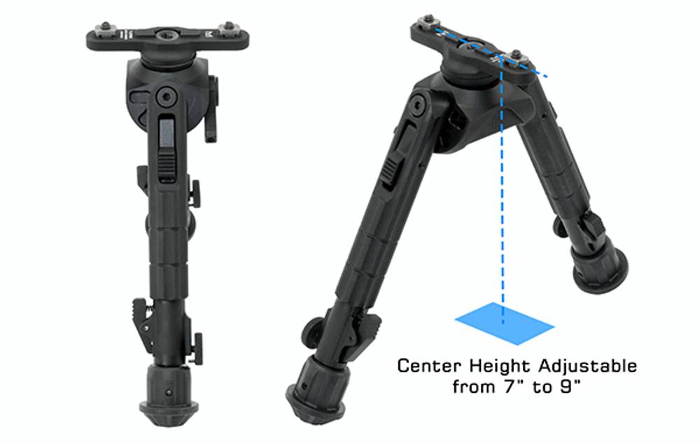 Сошки Leapers UTG 360° для установки на оружие на шину M-Lok высота от 18 до 23 см (TL-BPM01)