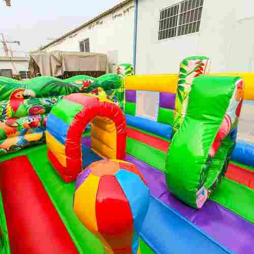 Детский надувной батут «Попугайчики 3» без горки, размер 4*4*2,6 м