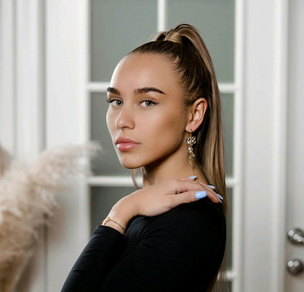 Серьги грозди длинные с натуральными камнями горный хрусталь