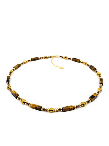 Чокер из натурального камня тигровый глаз