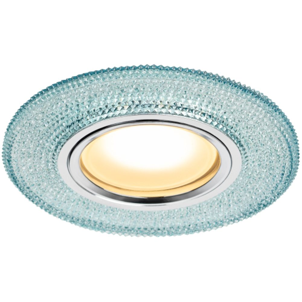 Светильник встраиваемый cо светодиодной подсветкой ЭРА DK LD1 BL под лампу MR16 GU5.3 голубой | Встраиваемые LED светильники
