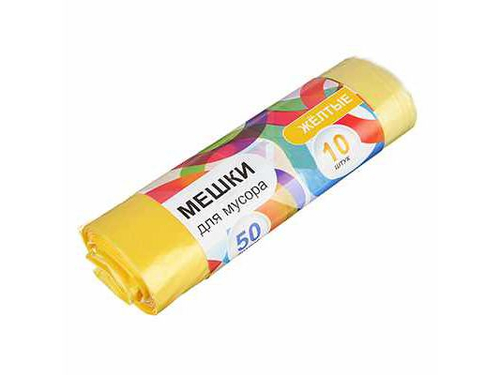 Мешки для мусора 50л 10шт 10 микрон (30шт/кор)
