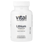 Vital Nutrients, Литий, 20 мг, 90 веганских капсул