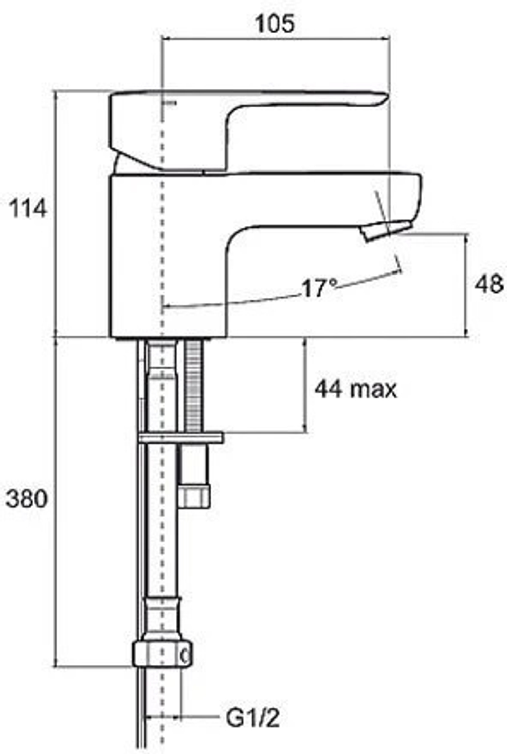 Смеситель для раковины Jacob Delafon July E16027-4-CP