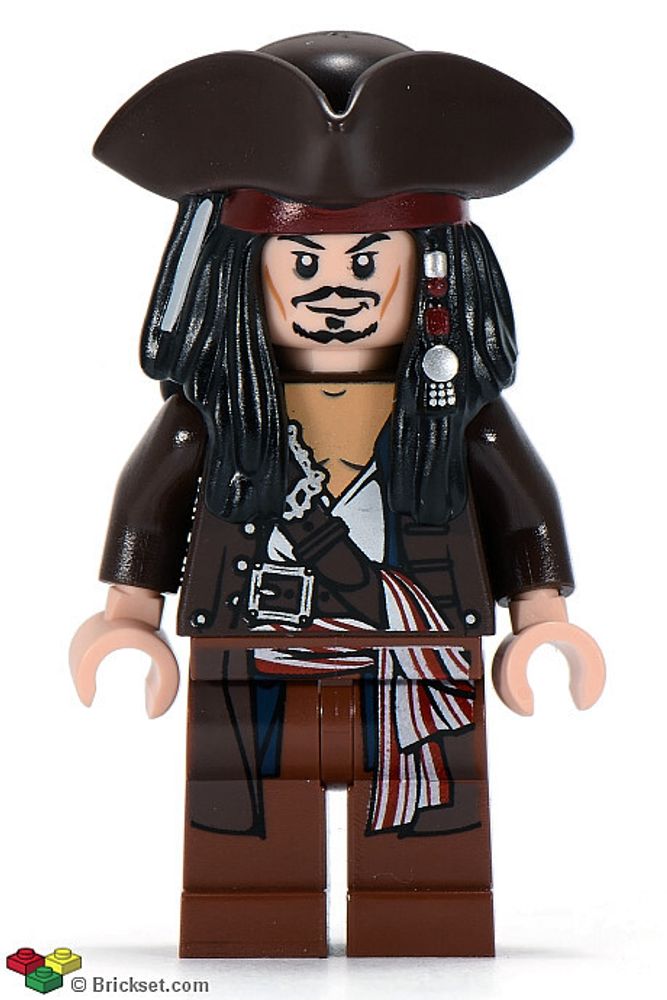 Минифигурка LEGO poc011 Капитан Джек Воробей (Треуголка)