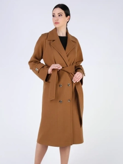 Пальто демисезонное длинное с поясом