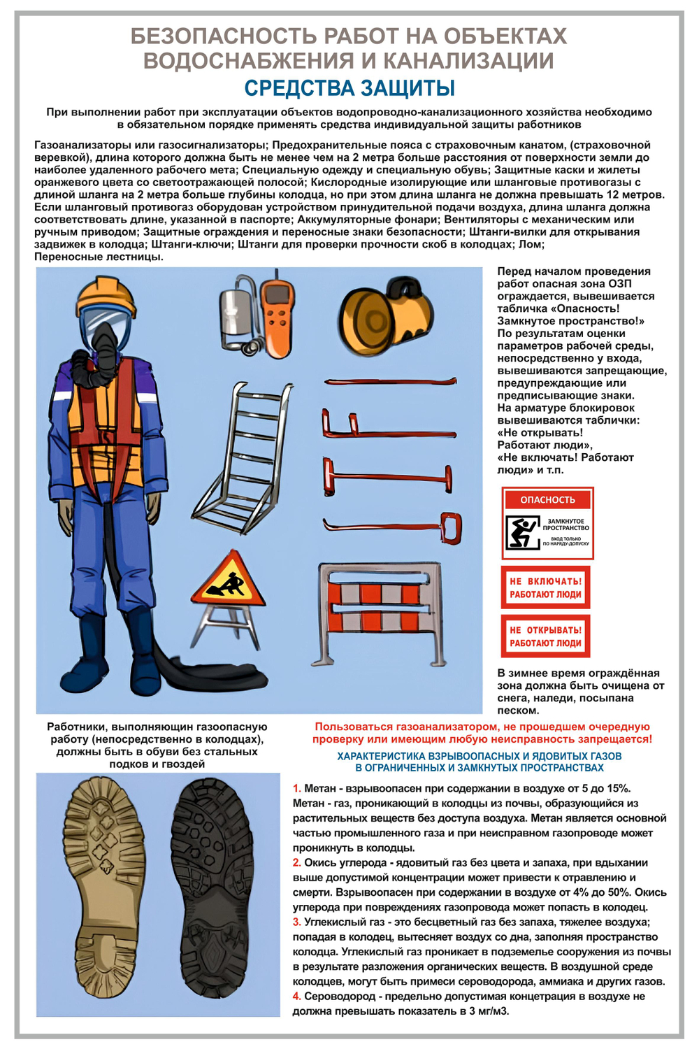 Информационный стенд "Безопасность работ на объектах водоснабжения 1"
