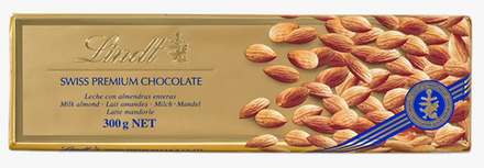 Шоколад Линдт Lindt Gold Молочный с Миндалем 300г. (902руб./шт.) (10шт./кор.) (Швейцария) ООО ГЛОБАЛ