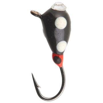 Мормышка вольфрамовая Lucky John Капля с петелькой крашеная с камнем 040/224