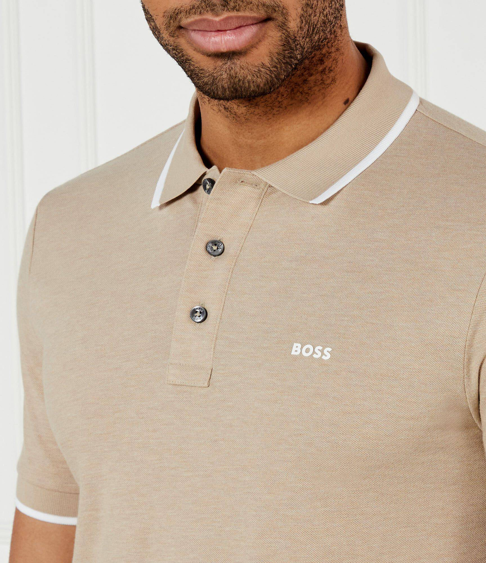 Поло Parlay BOSS BLACK - бежевый(50494697)
